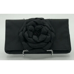Mad Style Black Flower Fabric Clutch by Hancock
